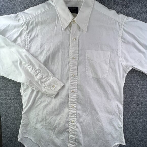 Gitman Bros For Marvin Brown Dallas Men’s White Button Up Shirt Cotton ~large - Picture 2 of 14